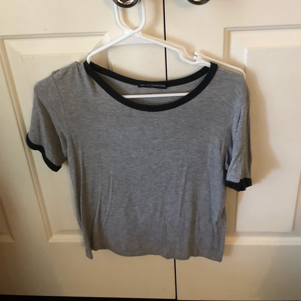 Brandy Melville Black and Grey top